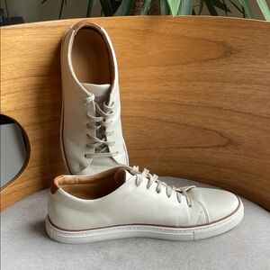 M. Gemi Off-White Leather Sneakers